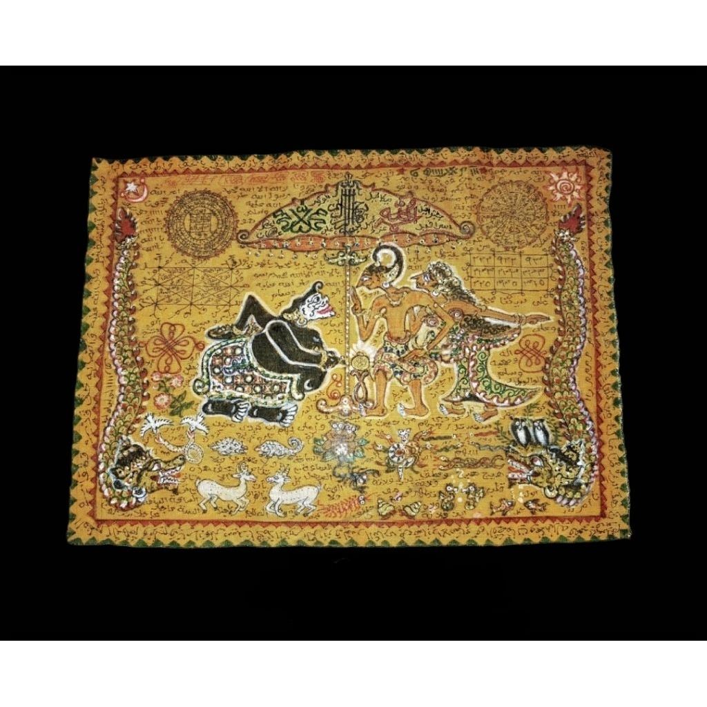 Koleksi Lukisan TL kain Kuning Arjuna, Subadra & Semaer Karya H.Ibrahim