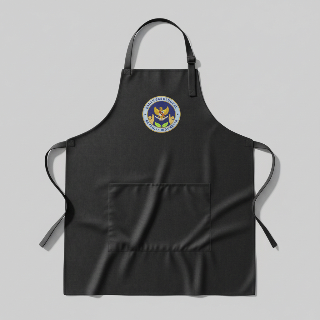 Celemek Apron BGN Badan Gizi Nasional SPPG Celemek Dapur MBG Bahan Drill