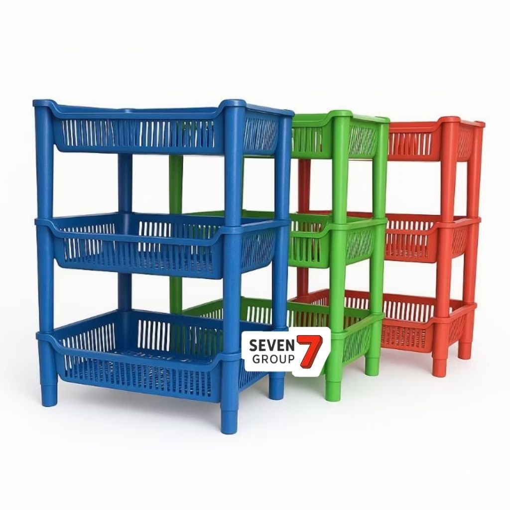 Rak Bawang Plastik Susun 3 - Seven7 Product