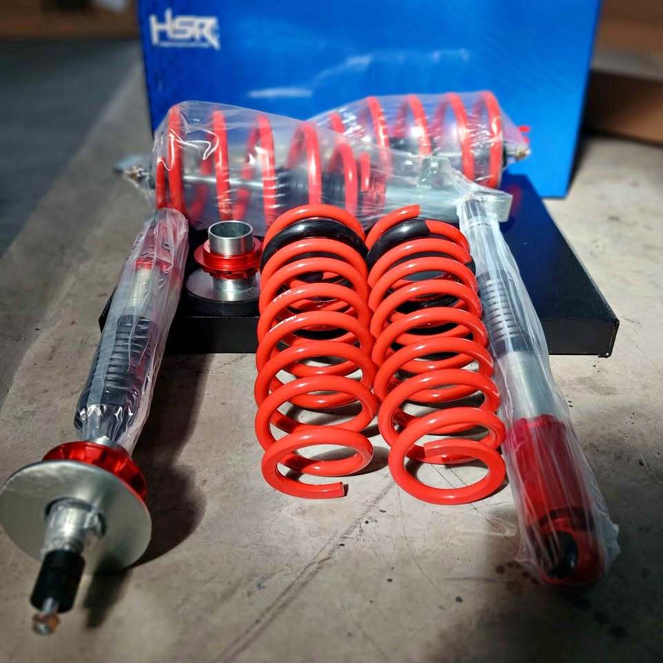 COILOVER HSR RED FRONT REAR TOYOTA INNOVA DIESEL,BENSIN