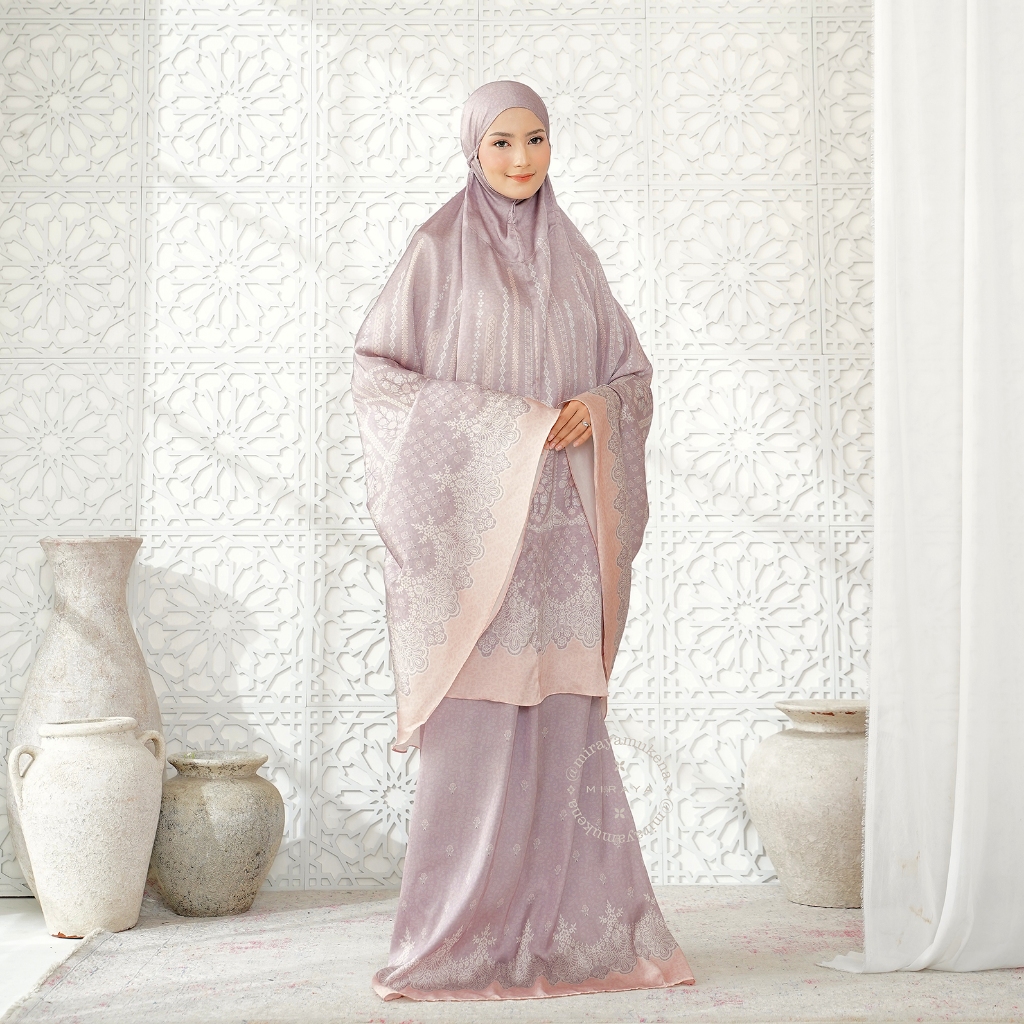 Mukena Travel Printing Miraya Frilly Aster