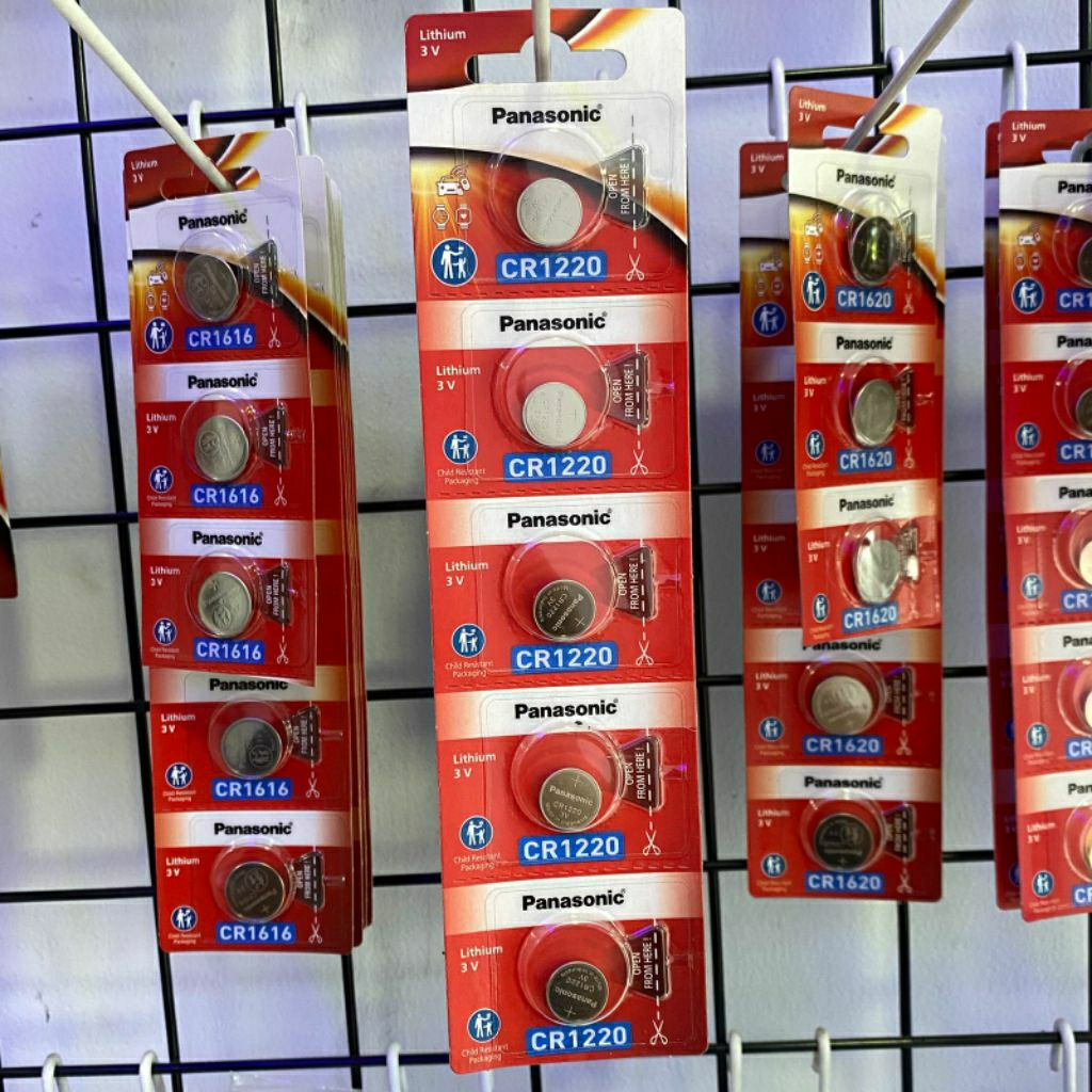 Baterai Kancing Panasonic CR-1220 3V Lithium Battery Remote LED Jam Kalkulator