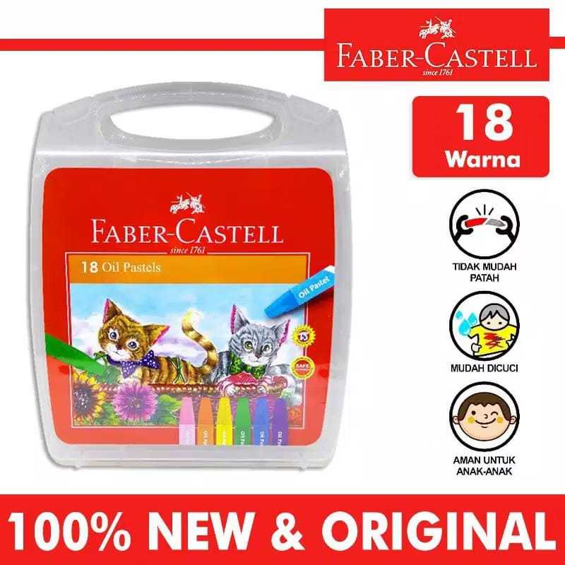 Faber -Castell Oil Pastels 18 Pcs/Crayon Faber Castell 18 Warna