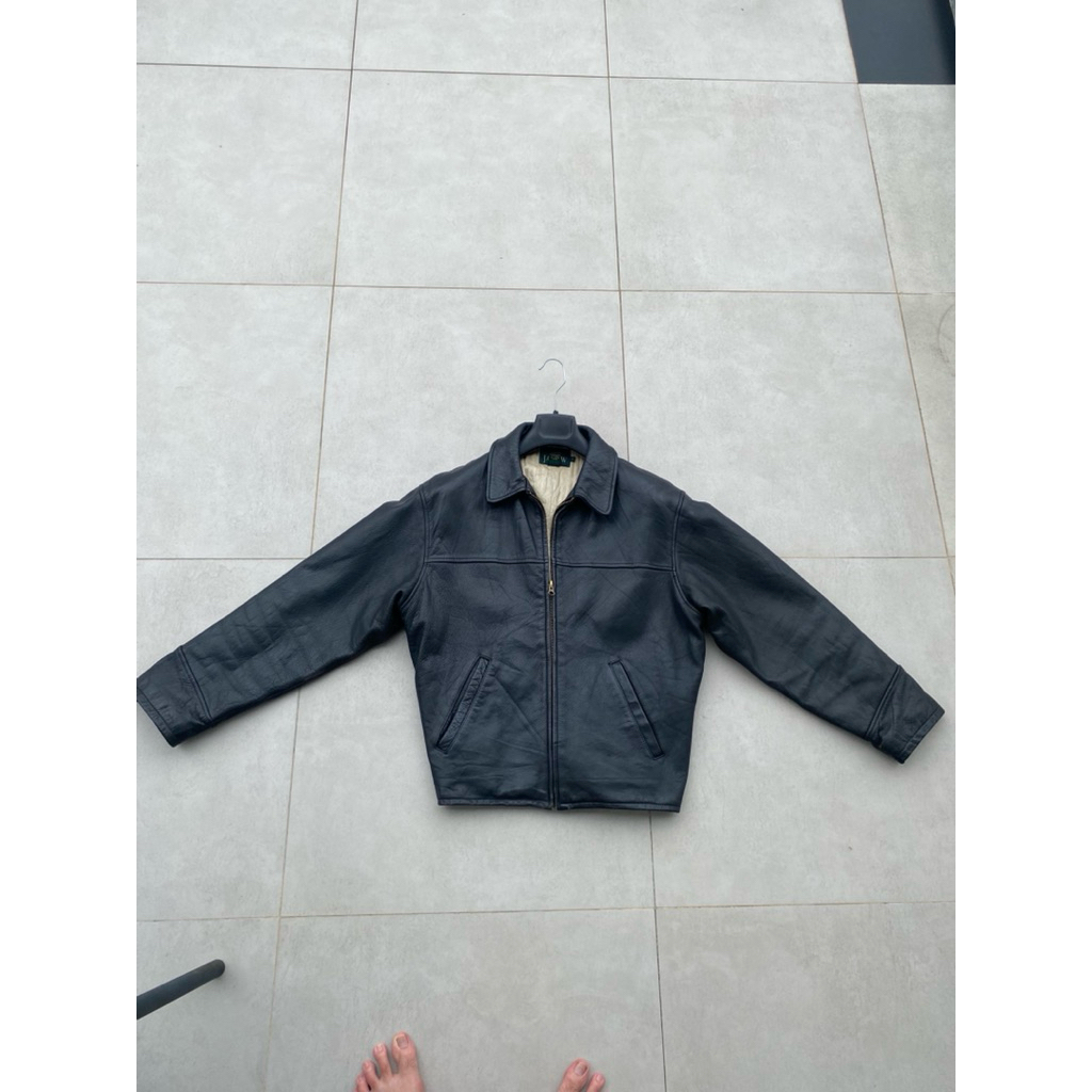 Jaket Kulit Sapi Tebal Kerah Daun l NOT Avirex Harley Davidson RBC Aero Vanson Leathers Indian Motor