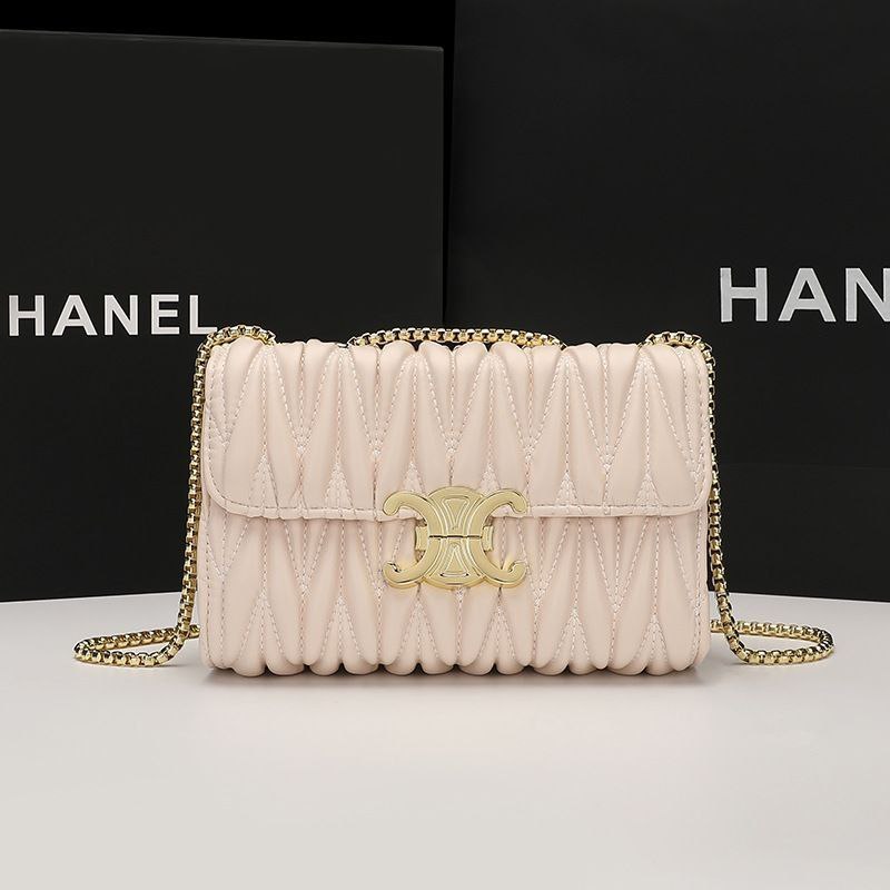 Burina Bag - Tas Selempang Wanita Premium Matelasse Quilted Design dengan Gold Chain Strap & Luxury 