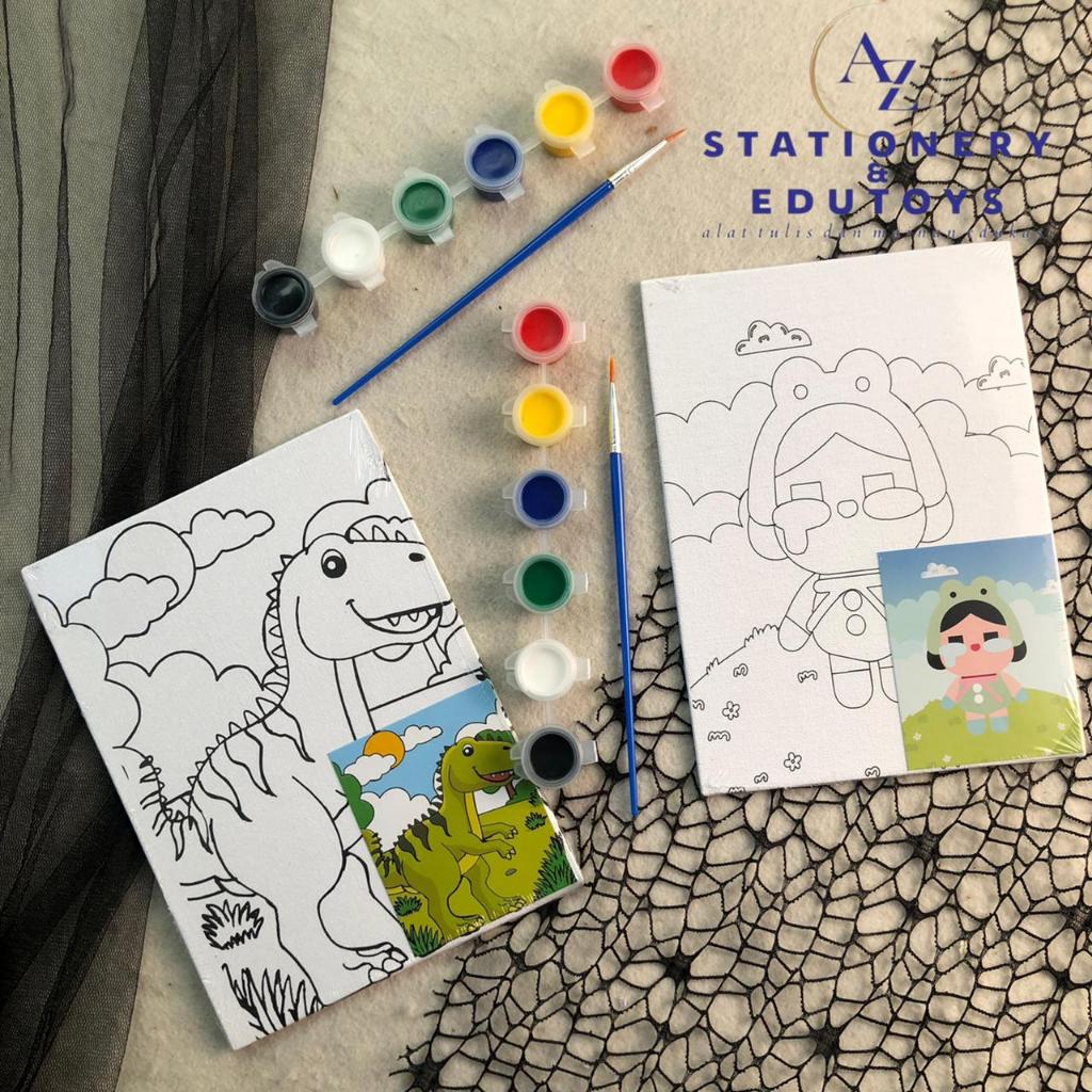 Kanvas Lukis Set Anak DIY-101 VIS-1 Painting Set Anak - Mainan Anak Melukis Kanvas + Cat Air