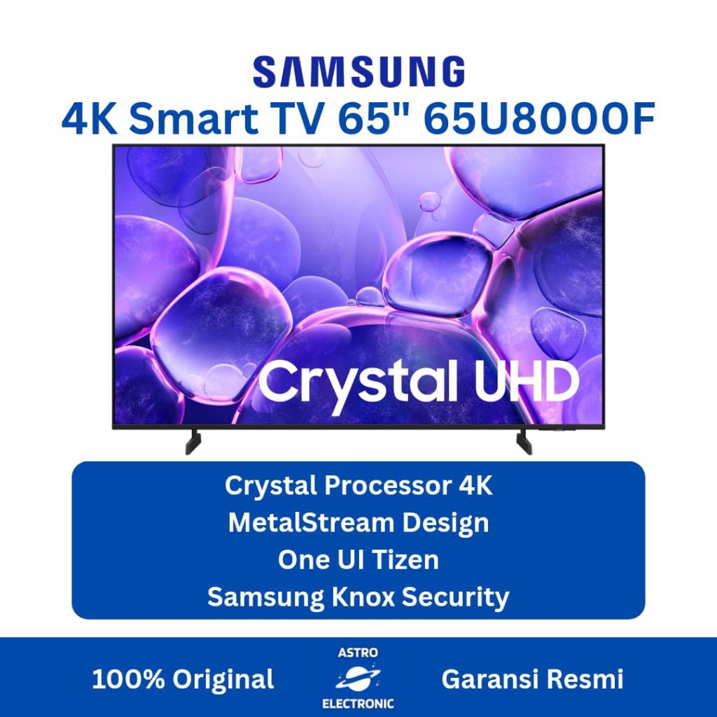 SAMSUNG 65U8000F 4K CRYSTAL UHD SMART TV 65 Inch