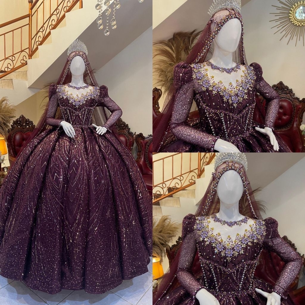 Gaun Pengantin Berbie | Gaun Pengantin Premium mewah | Gaun Pengantin
