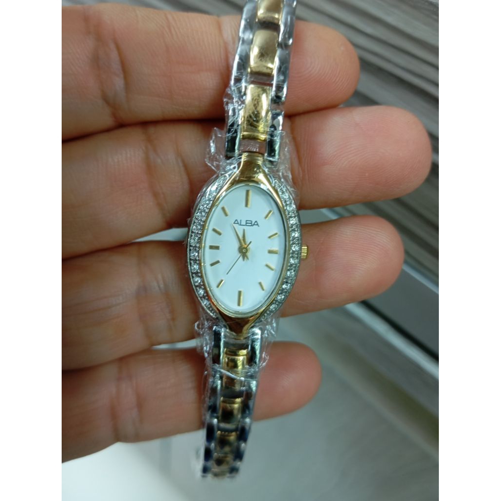 JAM TANGAN WANITA ALBA ORIGINAL 100% RANTAI GELANG KUNING GOLD