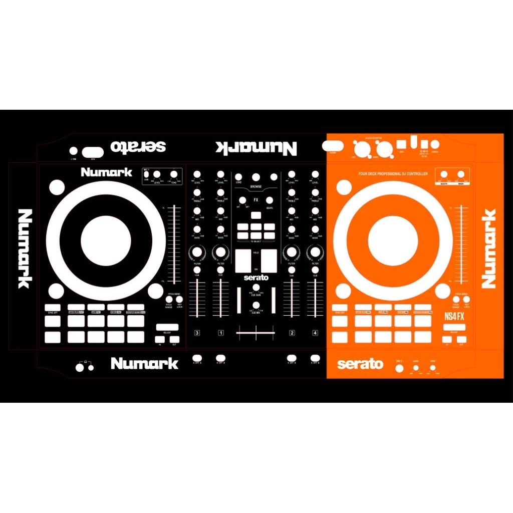 sticker pelindung alat dj musik NUMARK NS4FX