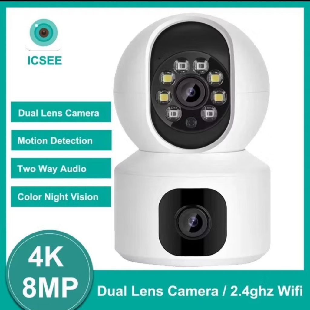 ICsee IP Camera Dual Lensa Outdoor PTZ Wifi