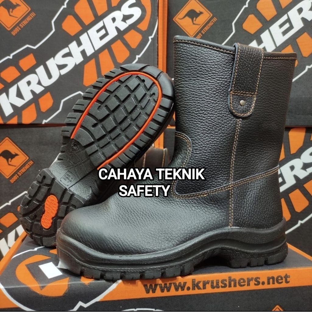 Sepatu krushers texas hitam / Sepatu safety krushers / Safety shoes krushers texas murah