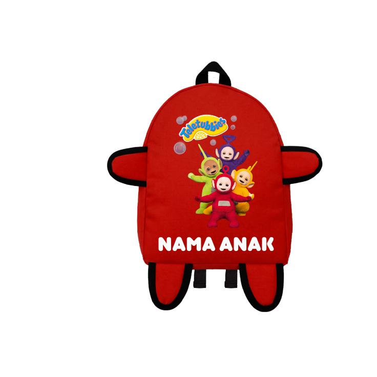 Tas Ransel Mini Anak Karakter Teletubbies - Tas Ransel Mini Anak (Free Nama)