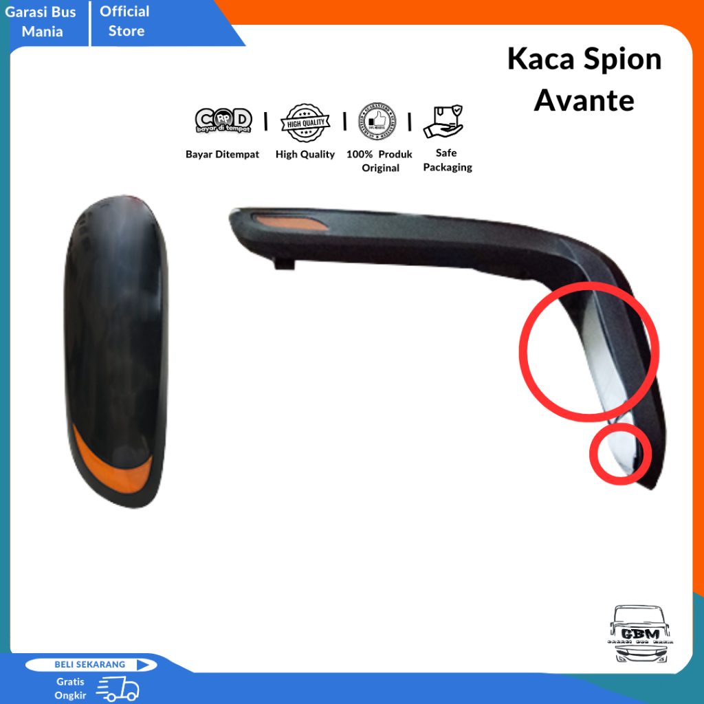 KACA SPION AVANTE BUS/KACA BUS AVANTE