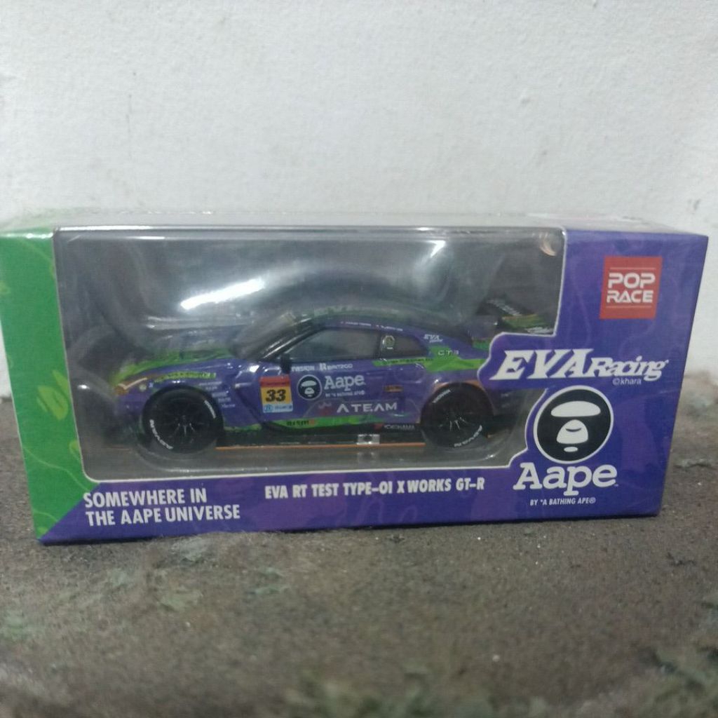 Pop Race x Mini GT Eva RT Test Type-01 x Works GT-R #33 Super GT GT300 2019 - Free Protektor