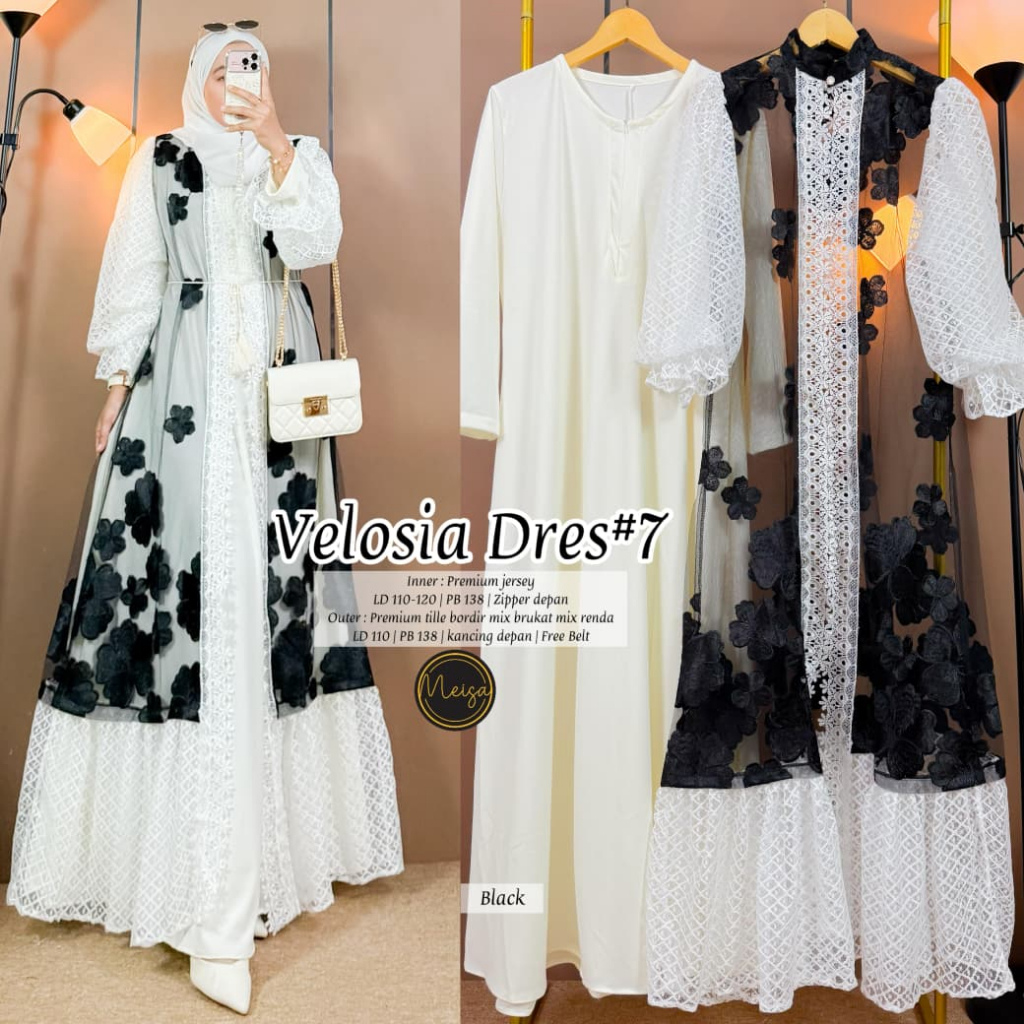 Gamis Lebaran Wanita Terbaru 2026 Baju Pengajian Ibu Pernikahan Set Gamiss Hijab Dres Brokat Muslima