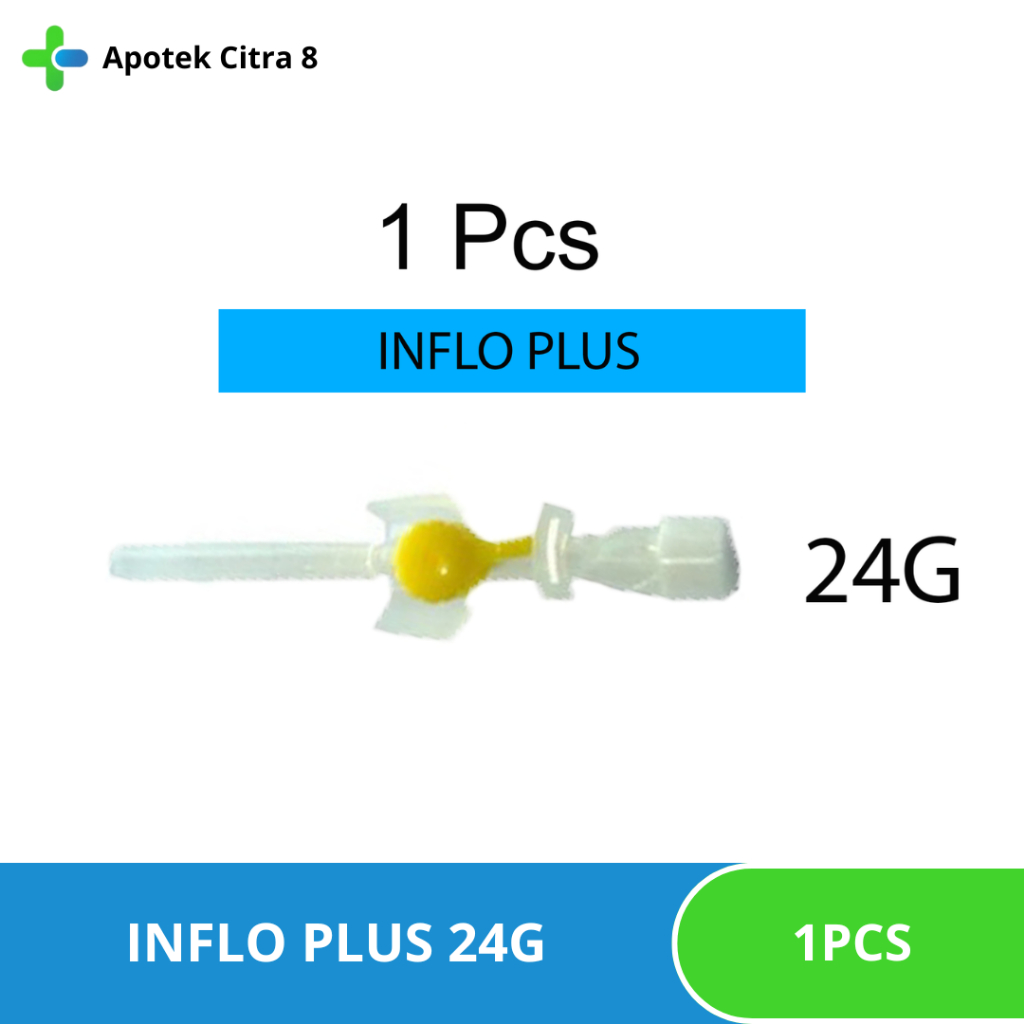 INFLO PLUS  IV CATHETER WITH INJECTION PORT 24G ONEMED