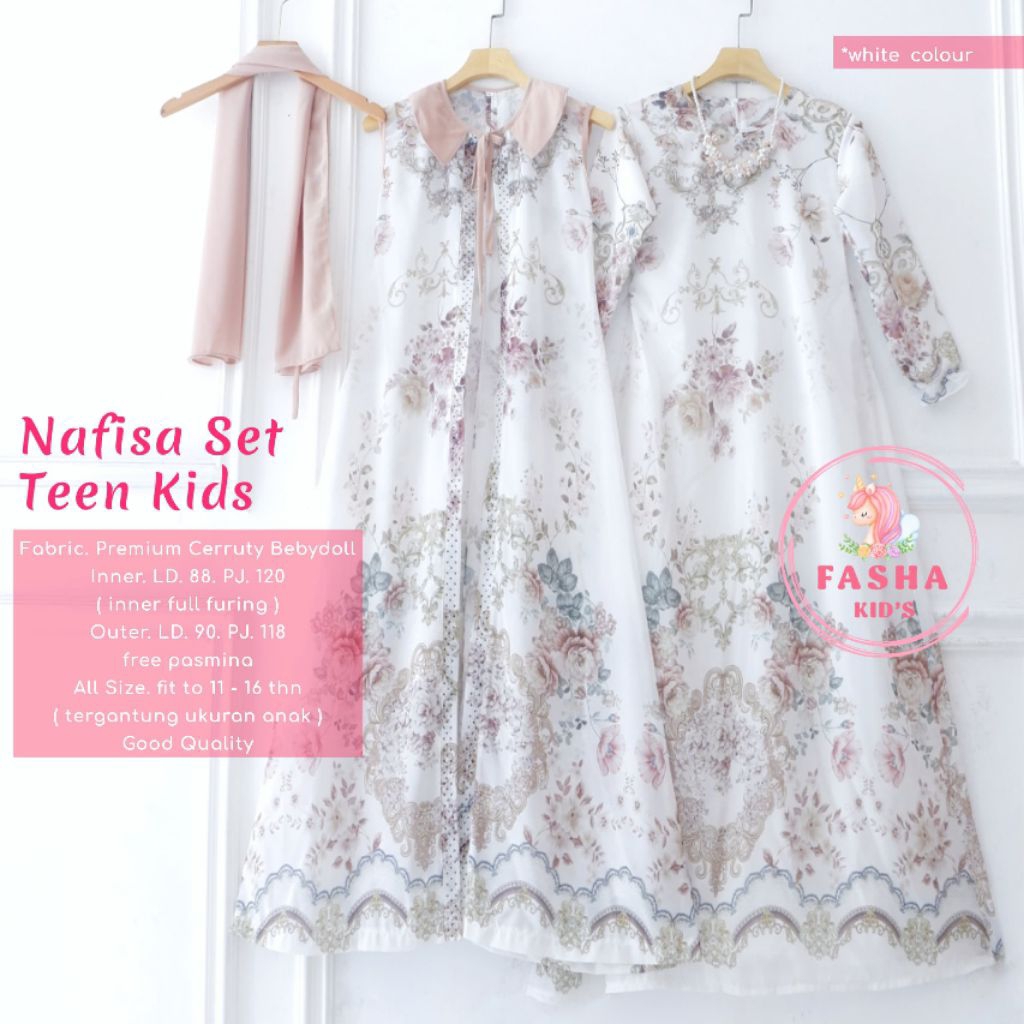 gamis anak remaja by fasha • nafisa set teen kids