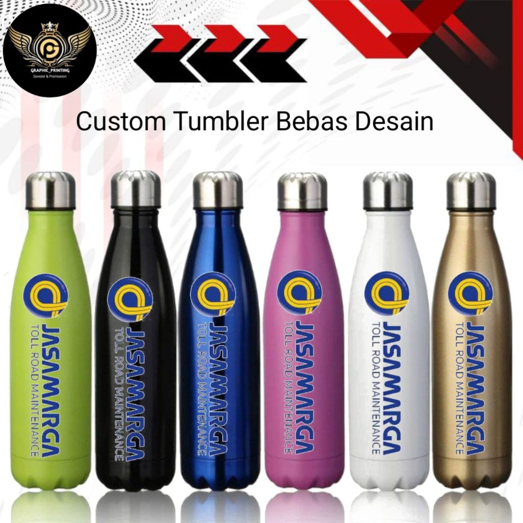 Termos Bowling Stainless Steel 500ML Tumbler Custom Nama Grafir Tumbler Custom Logo Grafir