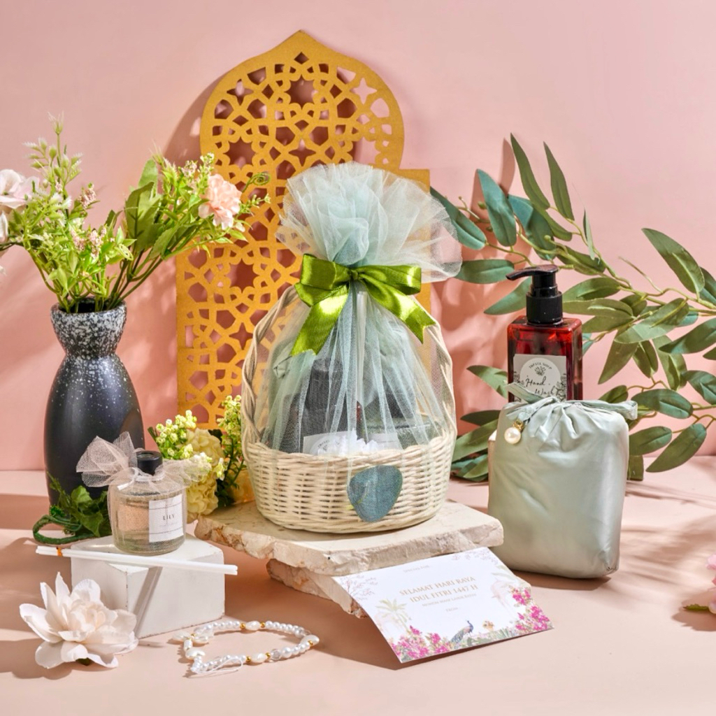 Shopia HAMPERS LEBARAN / HAMPERS MUKENA KEMAS KERANJANG TILE