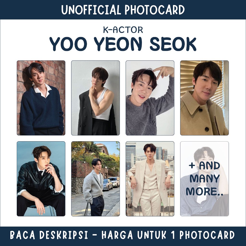 PHOTOCARD SELCA KOREAN ACTOR - YOO YEON SEOK