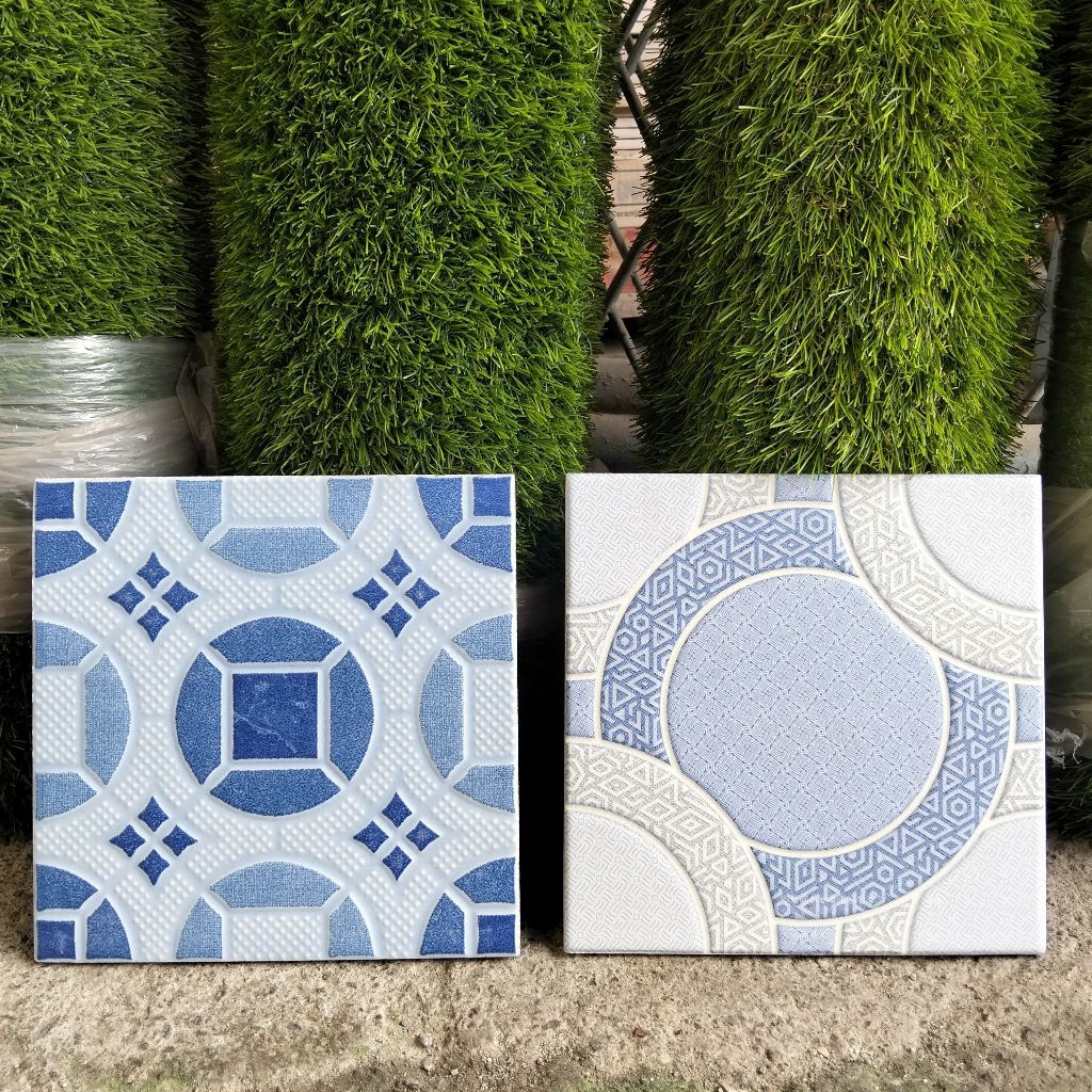 keramik 20x20 biru motif (matt-doff) keramik lantai/ keramik kamar mandi/ keramik teras/ keramik mot