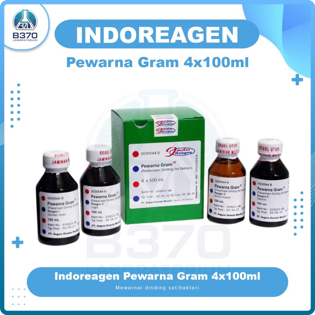Indo Reagen Pewarna Gram 4x100ml