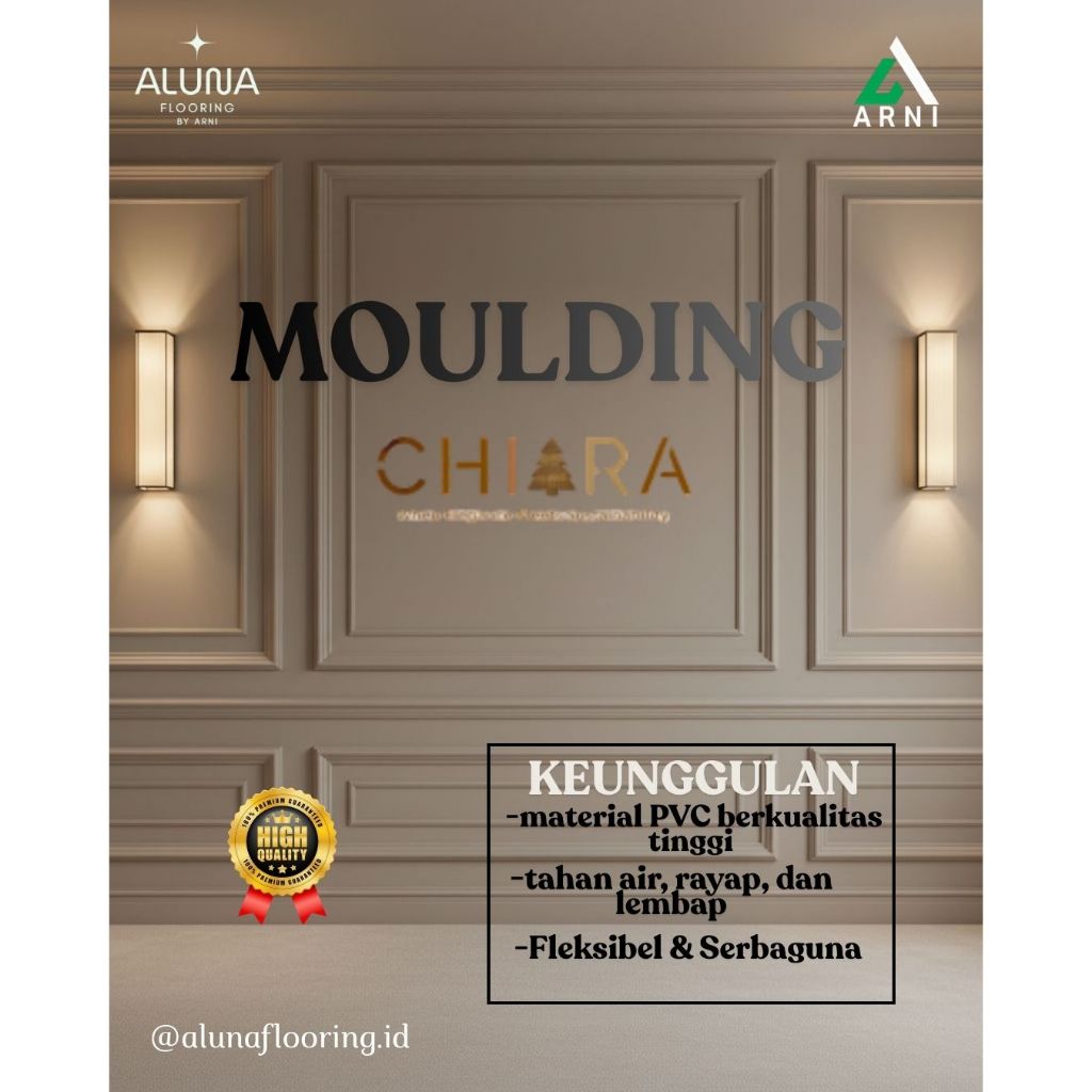MOULDING CHIARA Bahan Premium Berbagai Ukuran  | Wall Moulding Dekorasi | Dekorasi Dinding | Lis Lis