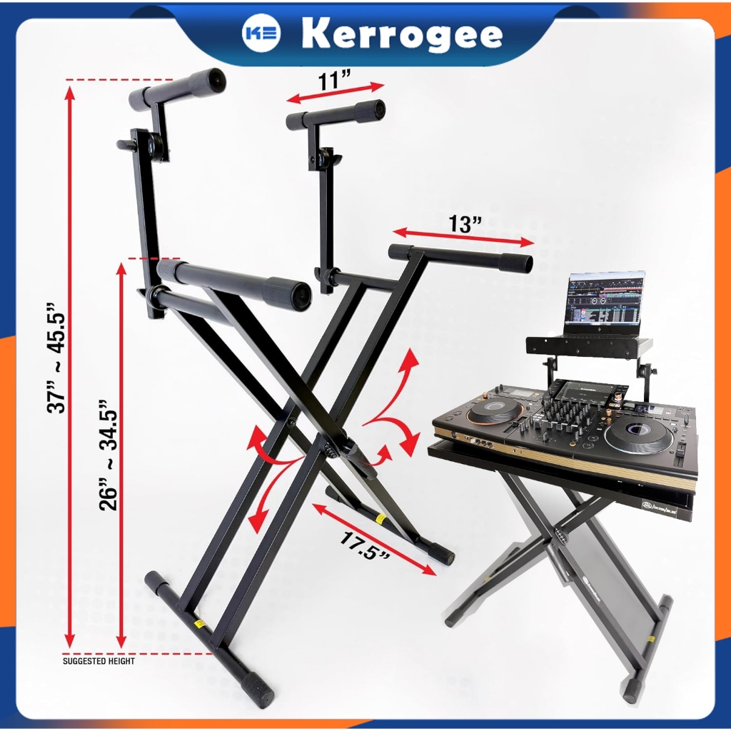 Laptop Stand DJ Fortable Folding Stand Meja DJ  Laptop Stand Audio Dj Stand Alat DJ Controller