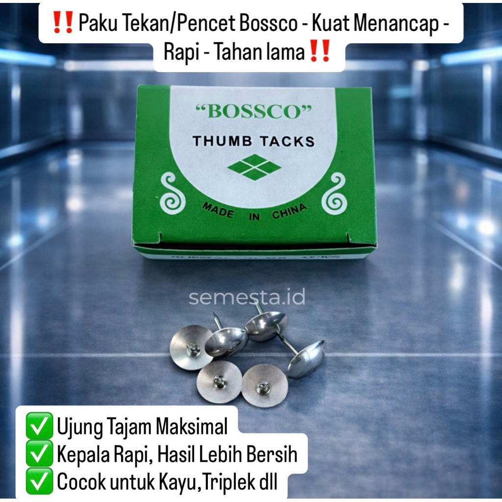 Paku Payung 1 Kotak Besar | 1 ktk Besar Isi 10 Ktk Kecil Thumb Tacks Paku Pencet | Paku Payung | Thu
