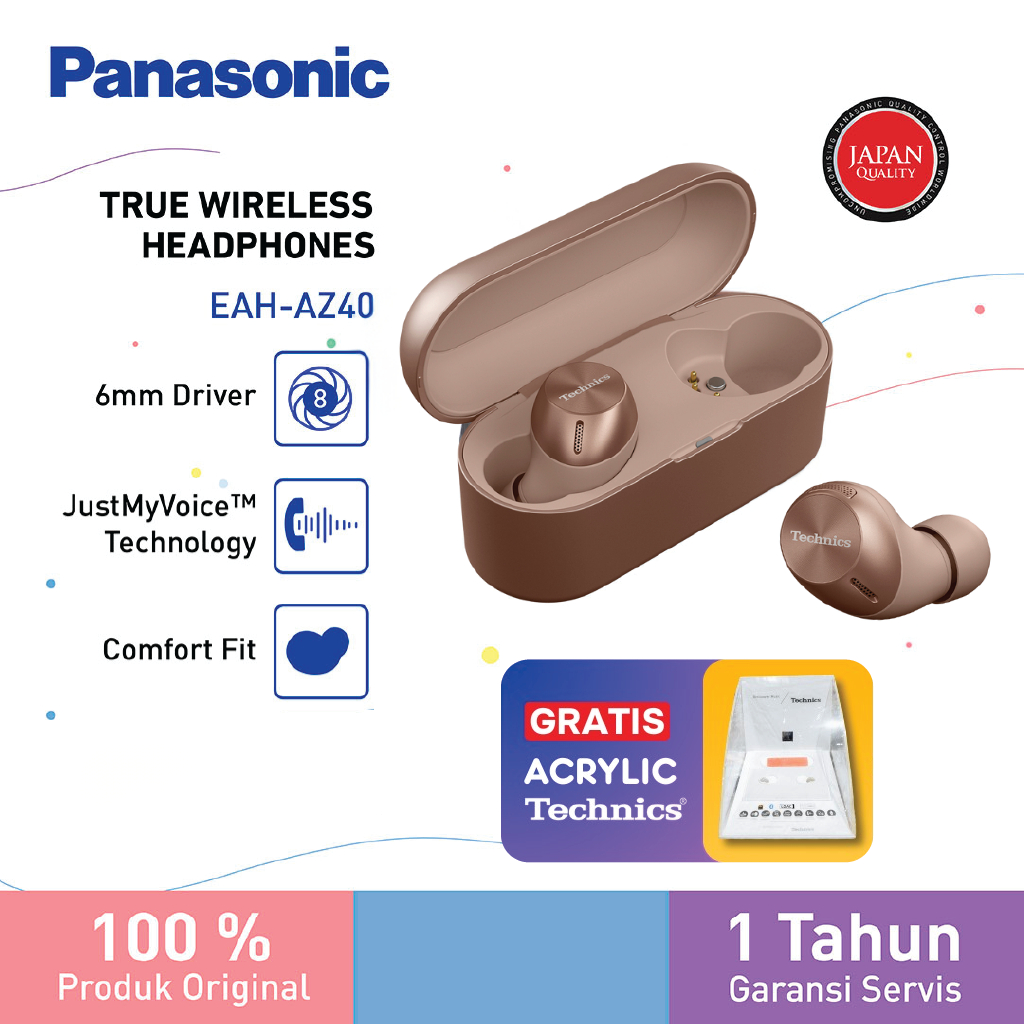 Technics EAH-AZ40E-N - Multipoint Bluetooth - Rose Gold