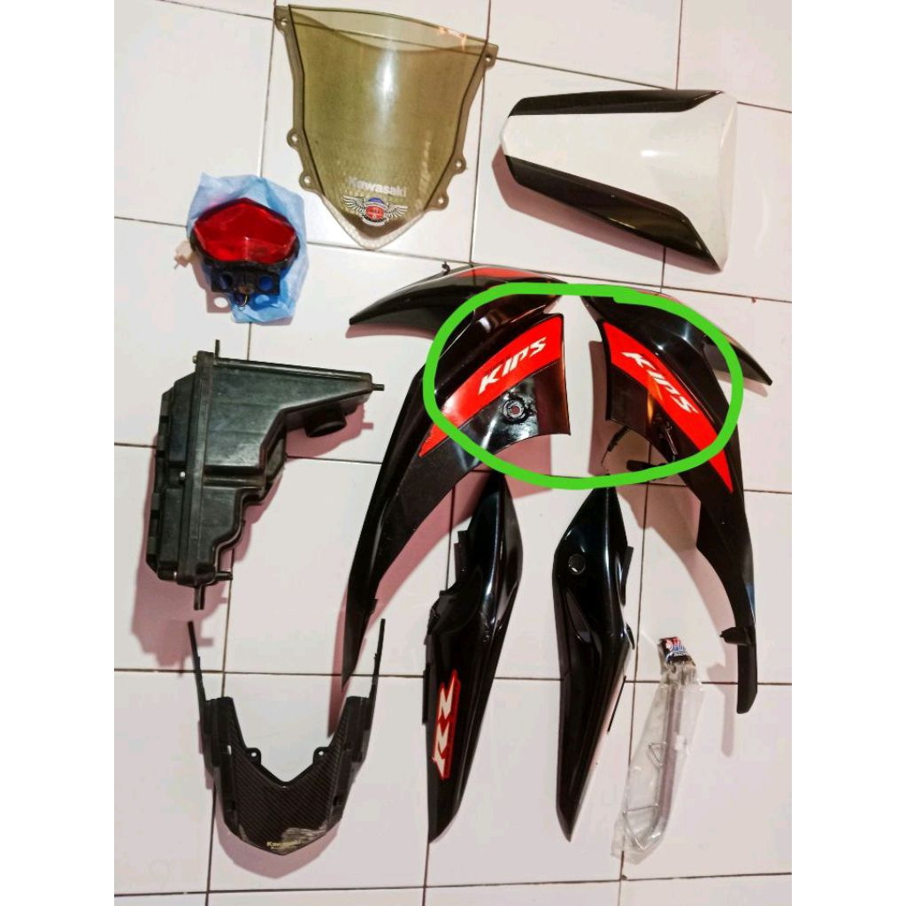 fairing ninja rr new bekas dicoak