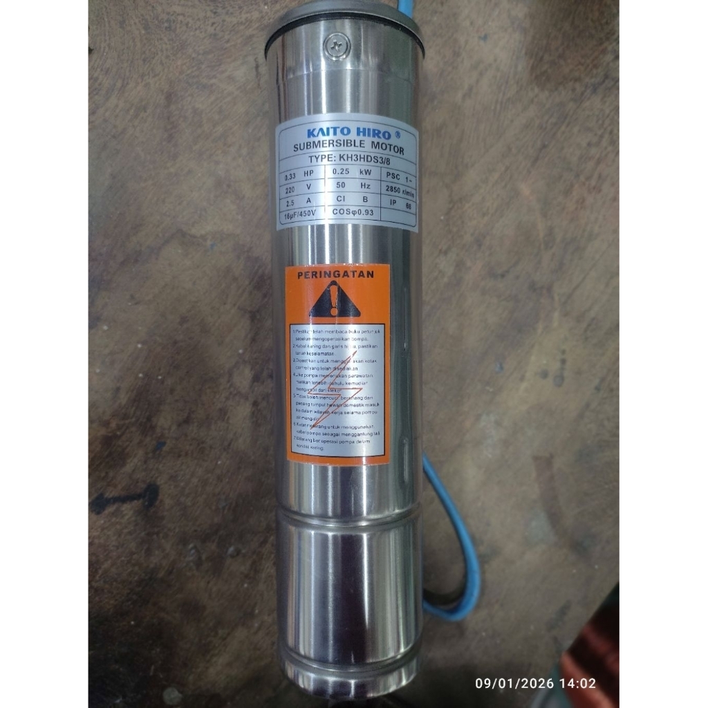 Dinamo / Motor Pompa Submersible KAITO HIRO 0,33 HP 3 inch