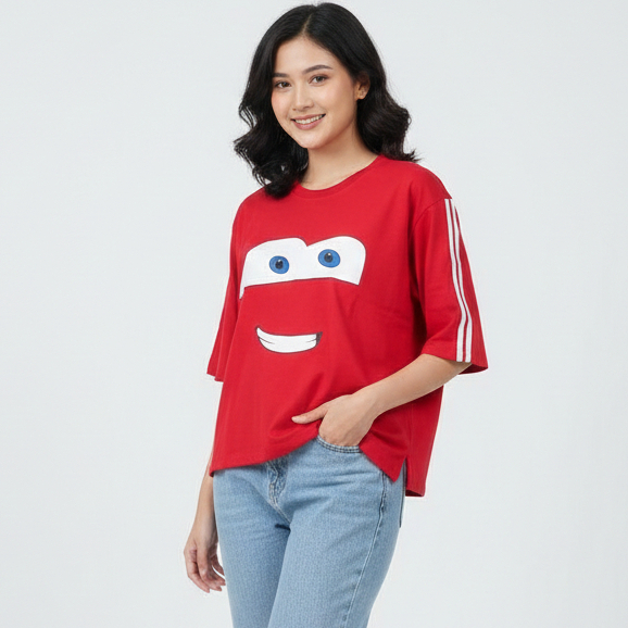 KAOS CROP TOP MERAH PUTIH / KAOS AGUSTUSAN WANITA / CEOP TOP OVERSIZE