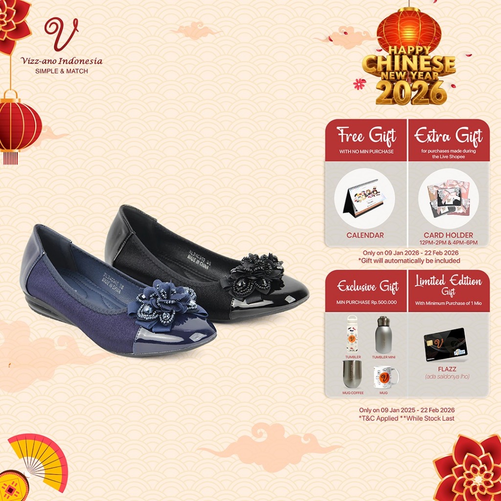 Vizzano Shoes Sepatu Flatshoes Wanita Design Lateefah