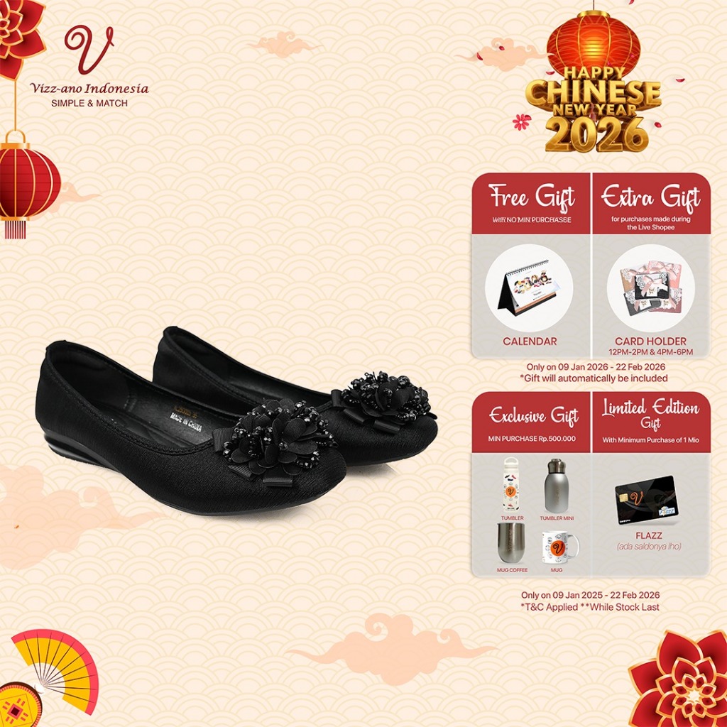 Vizzano Shoes Sepatu Flatshoes Wanita Design Lestia