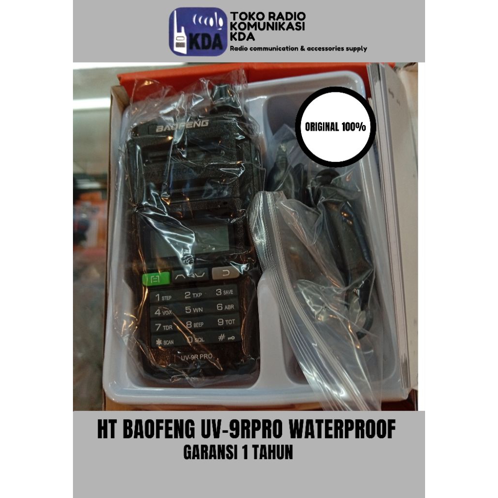 HT BAOFENG UV-9RPRO WATERPROOF | ORIGINAL  | GARANSI 1 TAHUN | HT BAOFENG ANTI AIR | BAOFENG UV9R PR