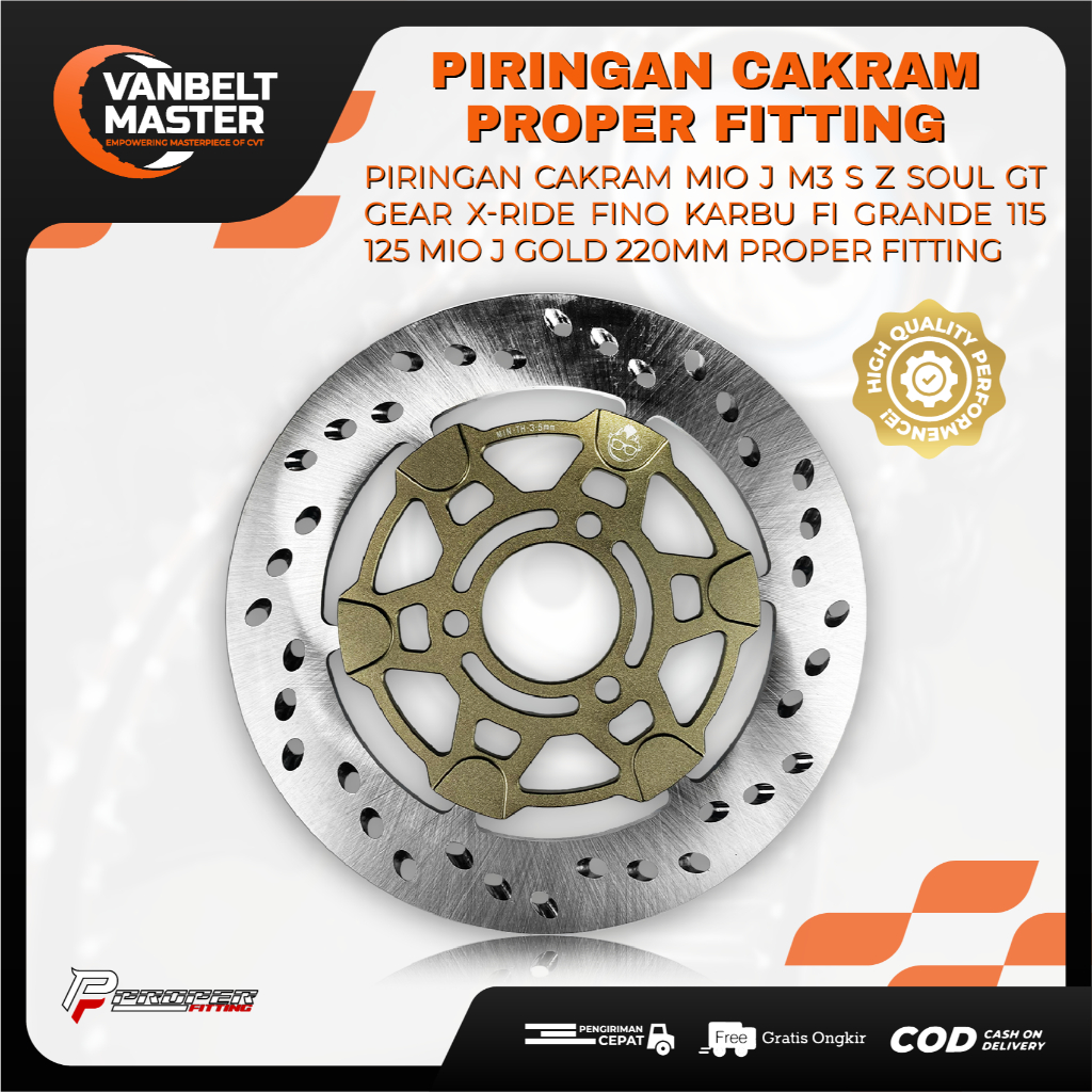 Piringan Cakram Disk Brake Floating 220mm Mio J M3 S Z Soul GT Fino 115 125 Karbu Fi Grande Gold Ema
