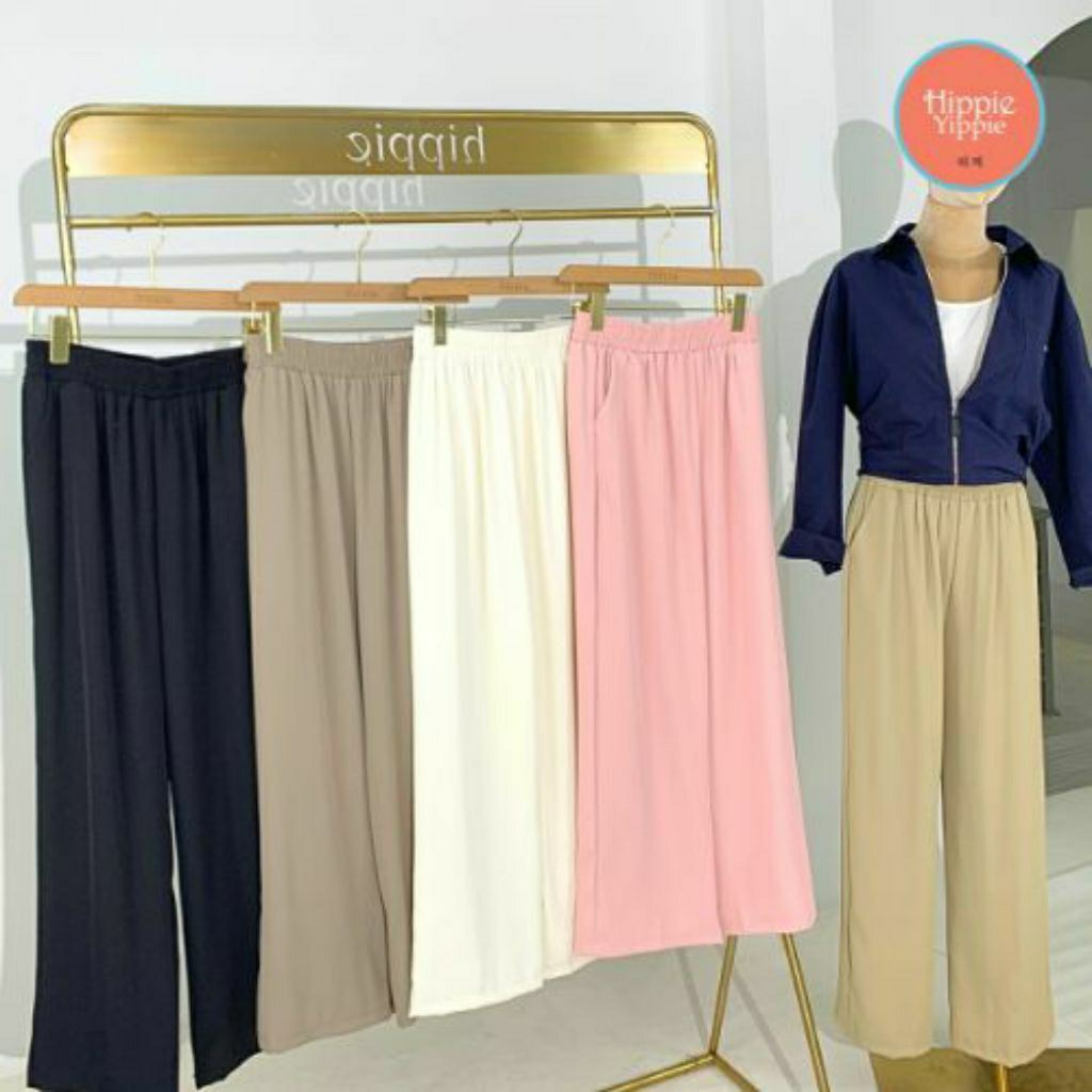 Kulot Panjan Wanita - Kulot Hijab Wanita - Celana Adem Seharian - Hippie Fashion