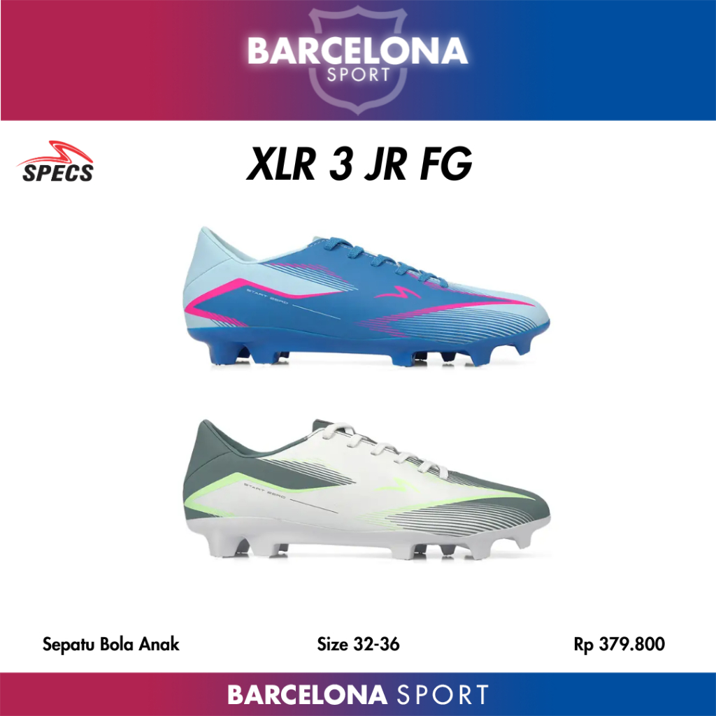 Specs XLR 3 FG JR - Sepatu Bola Anak Size 32 33 34 35 36 original bagus kuat aman keren sepatu bola 
