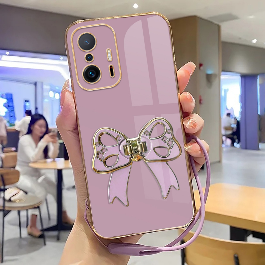Soft Case Xiaomi 11T, 11T Pro Casing Plating Luxury With Ring Stand