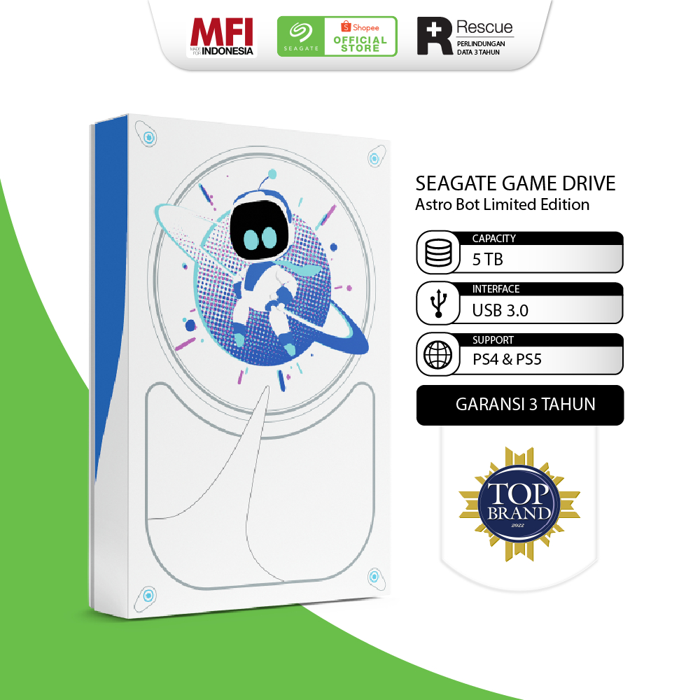 Seagate Game Drive Astro Bot Limited Edition PS4 / PS5 HDD / Hardisk Eksternal USB3.0
