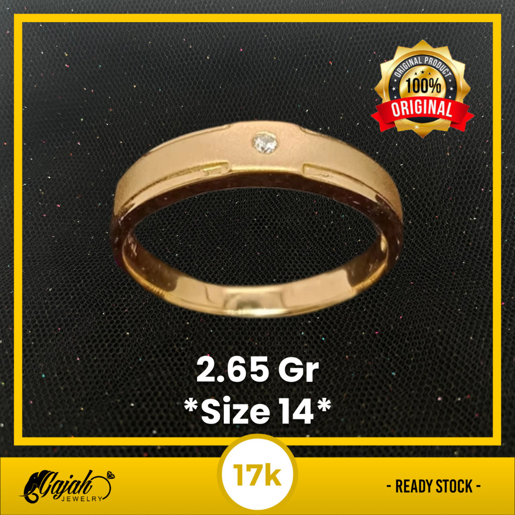 Cincin Emas 17K - Toko Emas Gajah - 2.65 Gram 2609