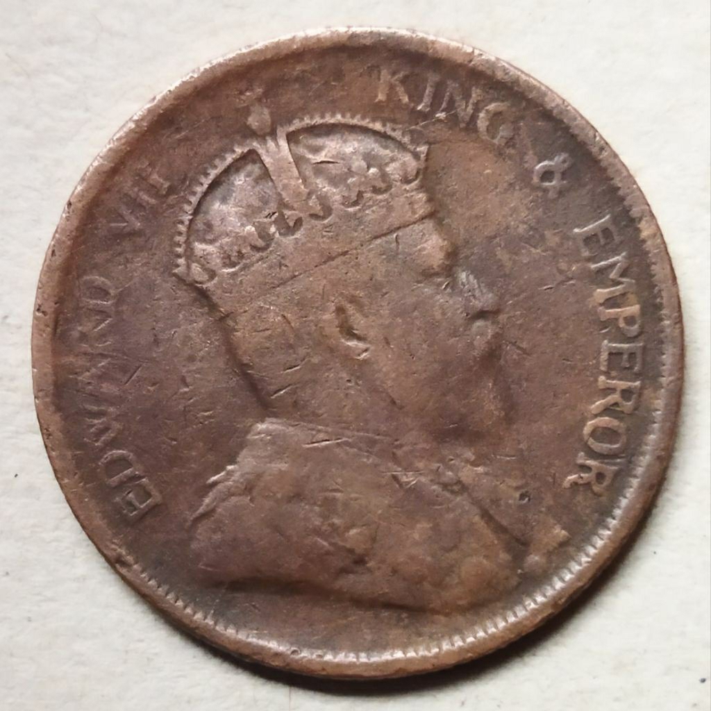 Koin One cent 1907 straits settlements Edward VII