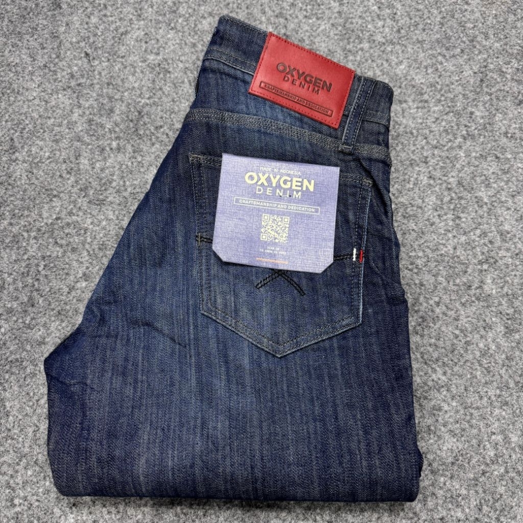 OXYGEN DENIM ORIGINAL CELANA JEANS PRIA SLIM FIT PREMIUM GREY WASH DAN BLUE INDIGO SERIES TERBARU