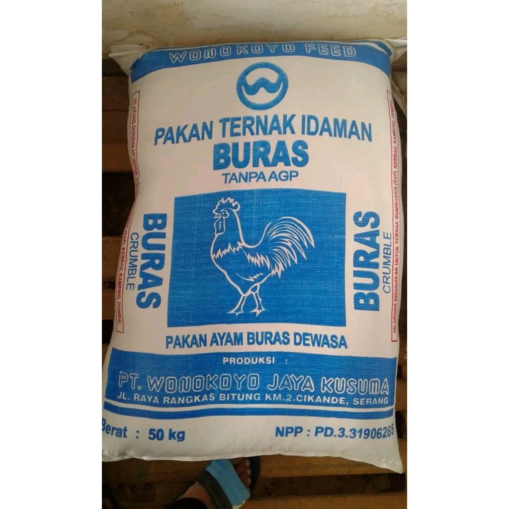 pakan ayam buras wonokoyo repack 5kg Bentuk crumble