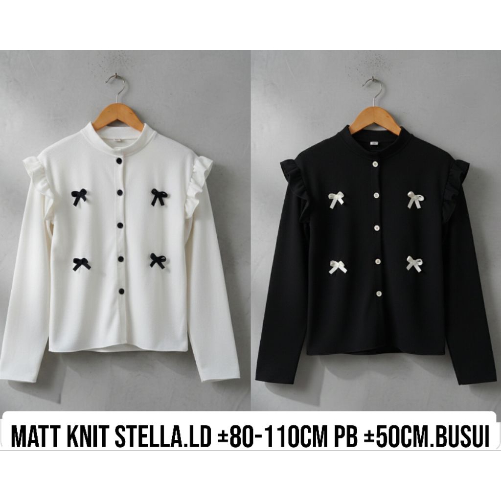 Atasan Kancing Busui / Cardigan Knit Wanita / Cardigan Pita Knit