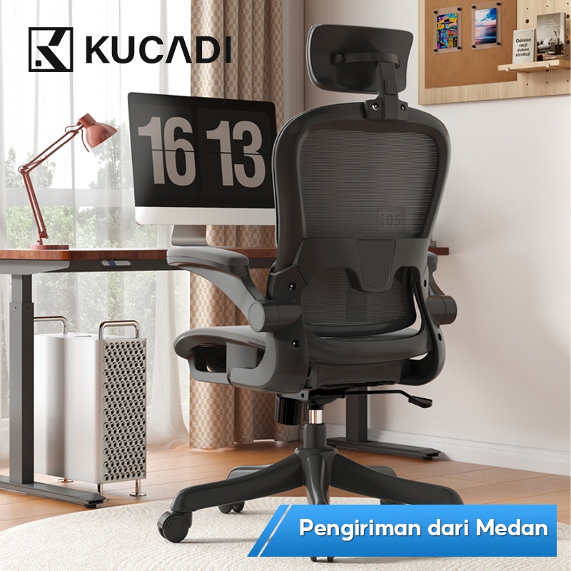 KUCADI[Pengiriman Dari Medan ] Kursi Kantor Kursi Ergonomis Kursi Belajar kursi Gaming Kursi Putar J
