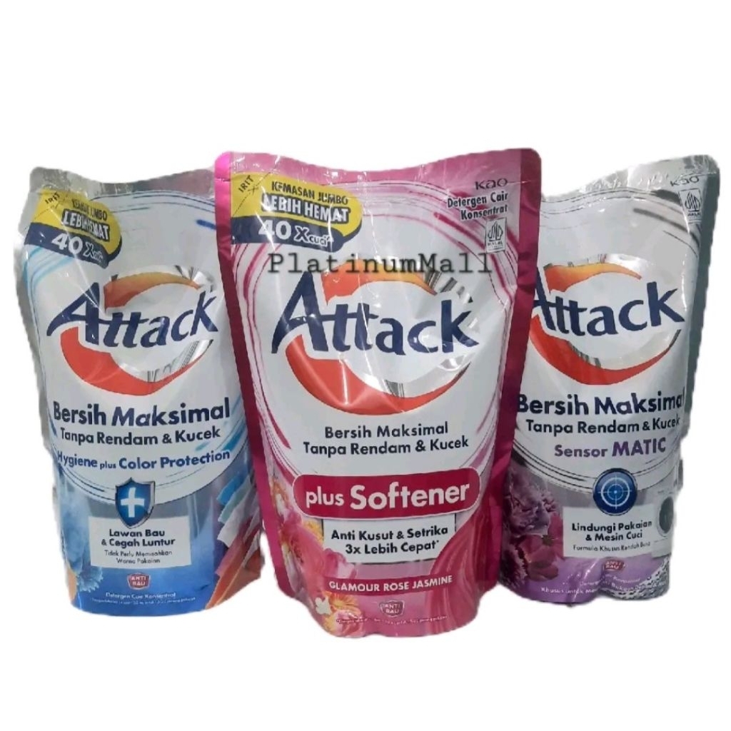 Attack Hygiene plus protection liquid 1200ml/ Attack plus softener liquid 1200 ml