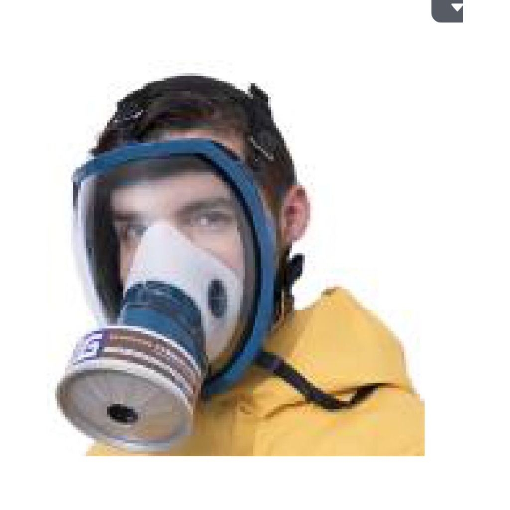 Full Face Gas Mask Single Respirator c/w Carbon Active 
Filter Tank